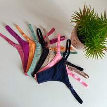 Kit 10 Thongs With Adjustment Sexy Thong Panties - 彩色 - 查看 4