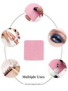 MyAoKuE-Up 300 片装竹纤维指甲湿巾，专业无纺布指甲油去除垫 - 彩色 - 查看 5