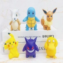 1 件 6 个收藏角色套装，PVC 材质，动漫主题装饰适合各种房间类型，适合圣诞节和新年礼物，无需电力 - 彩色 - 查看 6