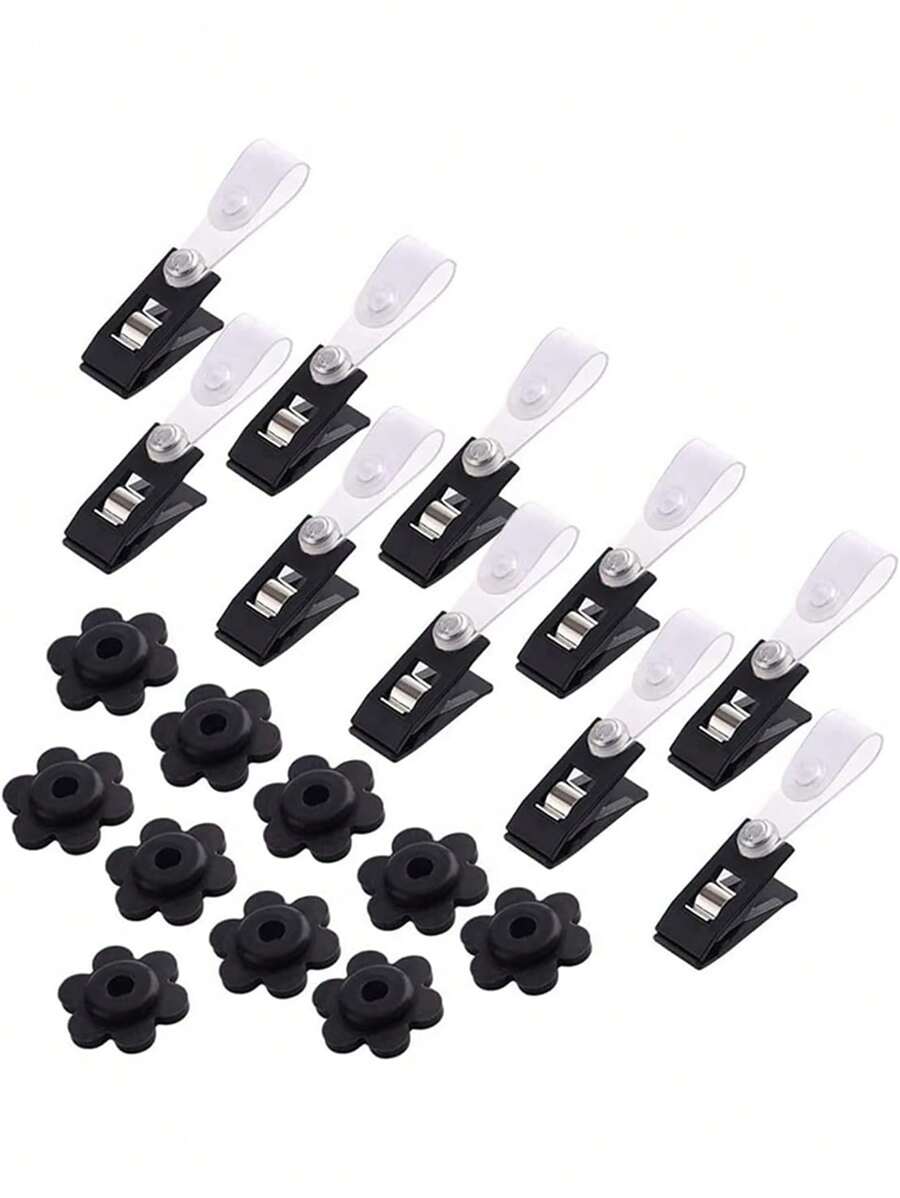 塑料花园旗夹和旗塞，花卉形防风旗塞和花园旗夹 - 彩色 - 查看 1