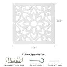 24PCS Hanging Room Divider Panels Thick White Privacy Screen Divider DIY Room Partition Separation Wall For Home Bedroom Office Shop Decor, 11.4" X 11.4" - Hoa - Xem 8