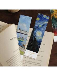 30 件装经典油画艺术书签梵高与莫奈艺术留言卡 DIY 装饰小卡片 - 彩色 - 查看 6