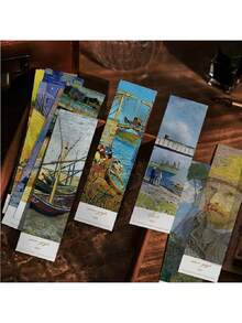 30 件装经典油画艺术书签梵高与莫奈艺术留言卡 DIY 装饰小卡片 - 彩色 - 查看 7