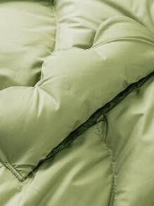 mini bala Girls Down Jacket Lightweight Warm Coat - Earthy Green - View 8