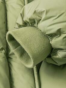 mini bala Girls Down Jacket Lightweight Warm Coat - Earthy Green - View 7