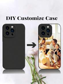 1个定制图案全覆盖硅胶镜头保护手机壳，兼容 17 Air 16 15 14 13 12 11 Pro Max，Galaxy S25 24 23 Ultra FE A55 54 35，时尚、多彩、复古、可爱、简约、趣味、定制、个性化、独特、个性化，送给他的理想礼物，送给她、男朋友、女朋友、家人、朋友、祖父母、情侣，周年纪念日、生日礼物，国际版，非国内版 - 黑色 - 查看 6