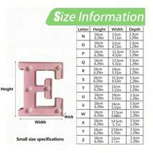 1入組26個英文字母led燈、0-9數字led燈和符號led燈,適用於生日/求婚/裝飾（不含電池） - 彩色 - 查看 10