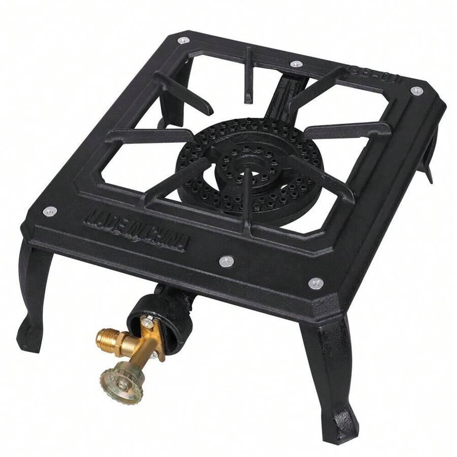 Single Portable Burner Cast Iron Propane LPG Gas Stove Outdoor Camping