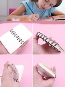 1 pieza/4 piezas Cuaderno adorable, memo espiral, diario de aprendizaje Kawaii y páginas en blanco para notas, cuadernos con patrones de flor, amor y oso, regalos para niños, útiles escolares para maestros, regalos o premios para fiestas de niños, regalos de Navidad y Año Nuevo, pequeños y fáciles de guardar y llevar al aire libre, registro rápido (80 hojas, 160 páginas), cuaderno miniatura adorable, pequeños cuadernos de notas, diarios para niños