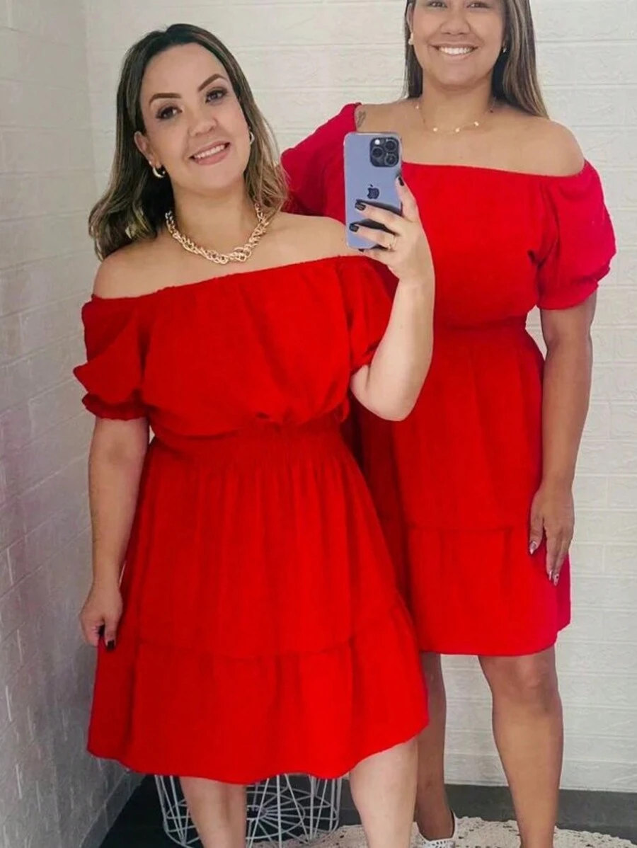 Women Dresses - 紅色 - 查看 1