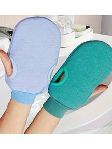 1pc, Double-Sided Exfoliating Shower Glove, Men's And Women's Bath Scrubbing Towel, Body Cleansing Exfoliating Gloves, Body Washing Brush, Exfoliating Gloves, Shower Accessories - Multicolor - View 10