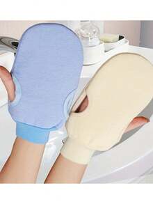 1pc, Double-Sided Exfoliating Shower Glove, Men's And Women's Bath Scrubbing Towel, Body Cleansing Exfoliating Gloves, Body Washing Brush, Exfoliating Gloves, Shower Accessories - Multicolor - View 7