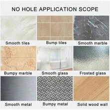 5 件免钻剃须刀架 - 剃须刀和剃须刀壁挂收纳架，适用于浴室收纳，易于使用 - 彩色 - 查看 8