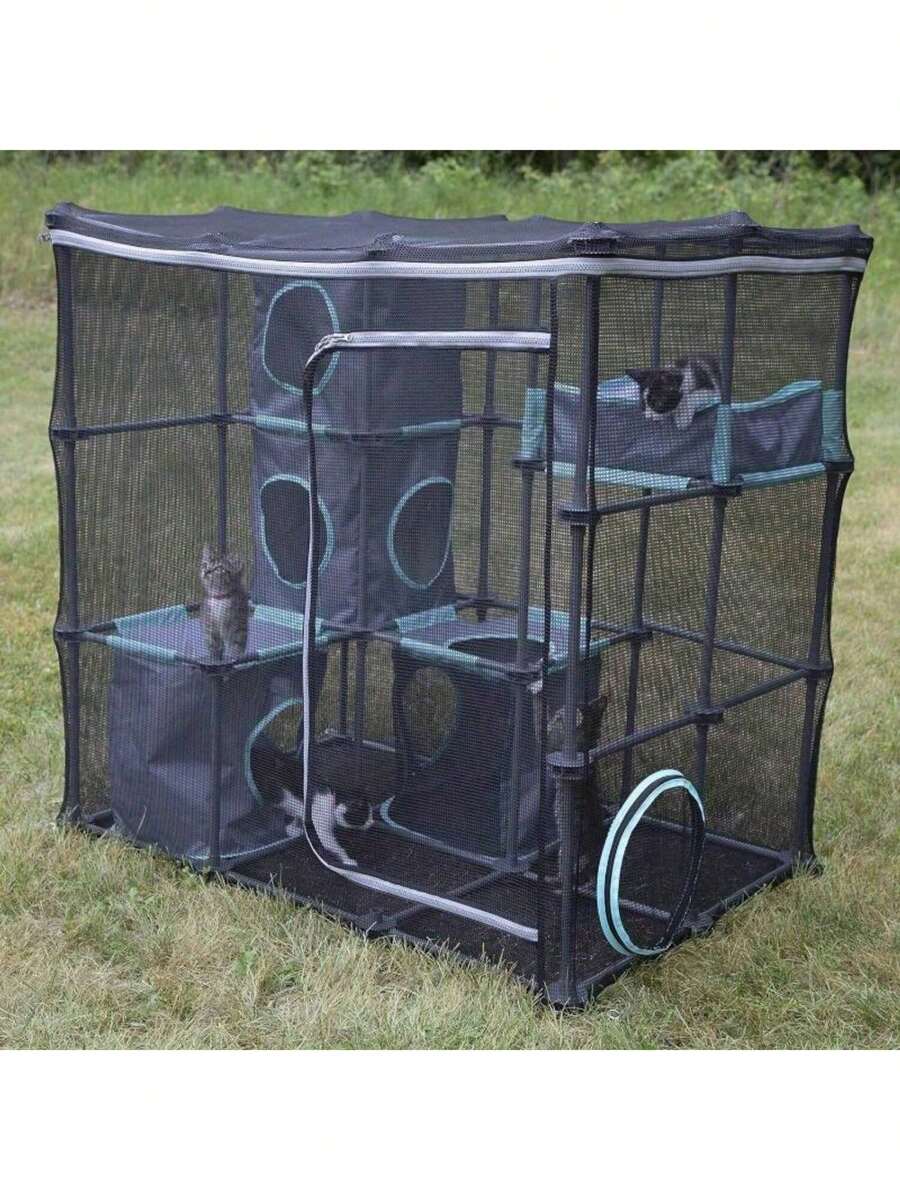 Outdoor Catio Mega Kit For Cats, Replacement Parts, And 10' Tunnels