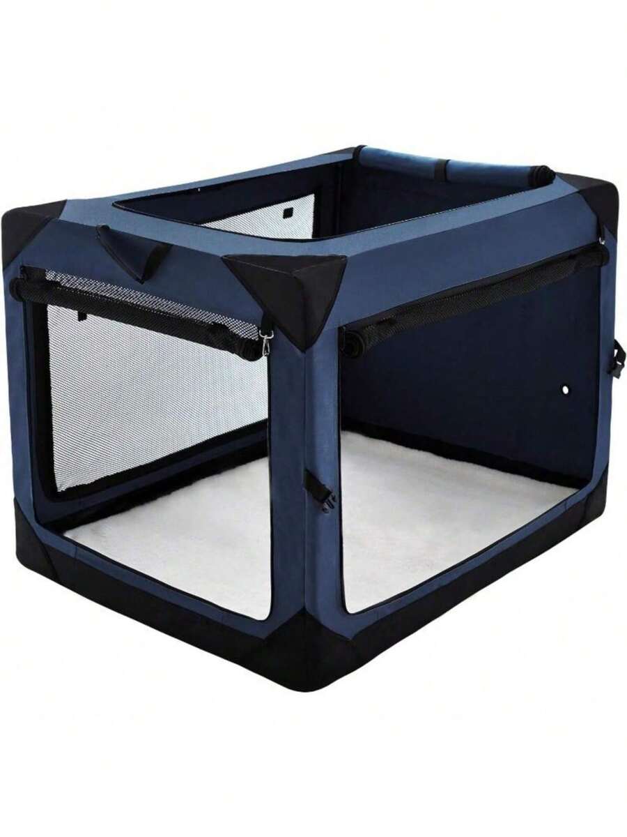 36 Inch Collapsible Crate For Large Dogs, 4Door Foldable Soft Kennel