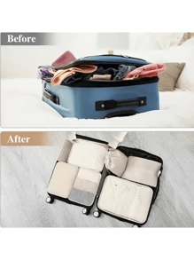 7pcs Travel Packing Cubes - Lightweight Organizers For Shoes, Makeup, Clothes, Underwear - Multifunctional And Efficient Travel Essentials For Travel Backpack Travel Bag Luggage Suitcase Travel Gear Back To School Moving Bags Organizer