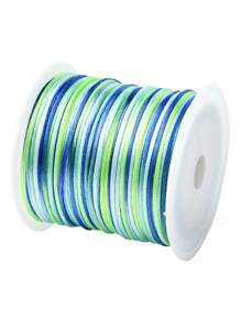 1 rola de 50 de metri 0,1 cm cordon de nailon cu gradient multicolor, potrivit pentru bricolaj, țesut brățări, colier, bijuterii și margele