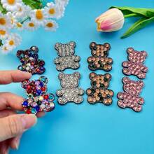 1-8 件套全新手工水钻泰迪熊 DIY 配饰、烫印泰迪熊鞋、帽子、包包、服装配饰、手册、装饰贴纸