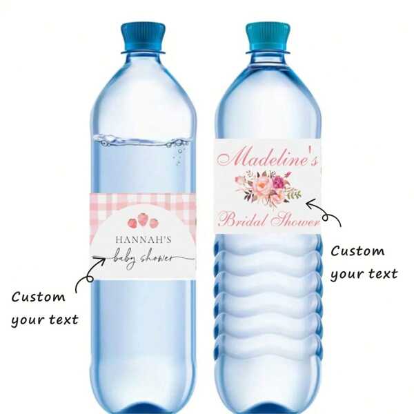 30 Pcs Custom Water Bottle Labels Stickers Self Adhesive Candy Wrap Bridal Shower Decor Personalized Text,Summer Holiday