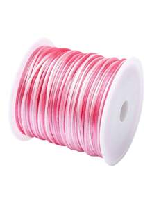 1 rola de 50 de metri 0,1 cm cordon de nailon cu gradient multicolor, potrivit pentru bricolaj, țesut brățări, colier, bijuterii și margele