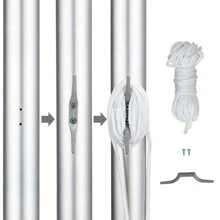 20ft Sectional Flag Pole Ball Top Kit 16 Gauge & 3'x5' Free US American Flag Kit