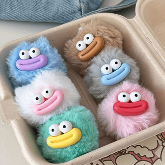 1pc Cute Sausage Mouth Plush Ball Keychain Funny Novelty Couple Key Chain Backpack Decor Dorm Gift Car Accessories Bag Charm Backpack For School Goth Y2k Christmas