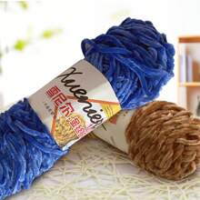 1 Stück handgemachtes Chenillegarn, 100g, geeignet für Do-It-Yourself Schal, Mütze, Jacke, Pullover, Tasche, Puppe