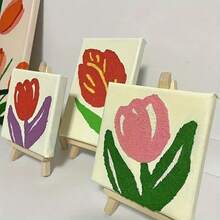 一套 11 件，包含 6 种颜色、调色板、绘画架、绘图板和 2 支画笔，适合 DIY 艺术家创作。家居装饰和初学者的绝佳礼物。 - 彩色 - 查看 7