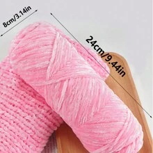 1 Stück handgemachtes Chenillegarn, 100g, geeignet für Do-It-Yourself Schal, Mütze, Jacke, Pullover, Tasche, Puppe