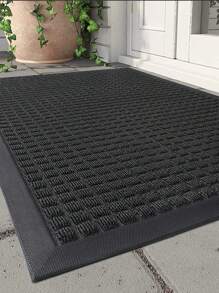 1pc Outdoor/Indoor Welcome Mat Thick & Durable Rubber Backed Entrance Door Mat ,Room Decor