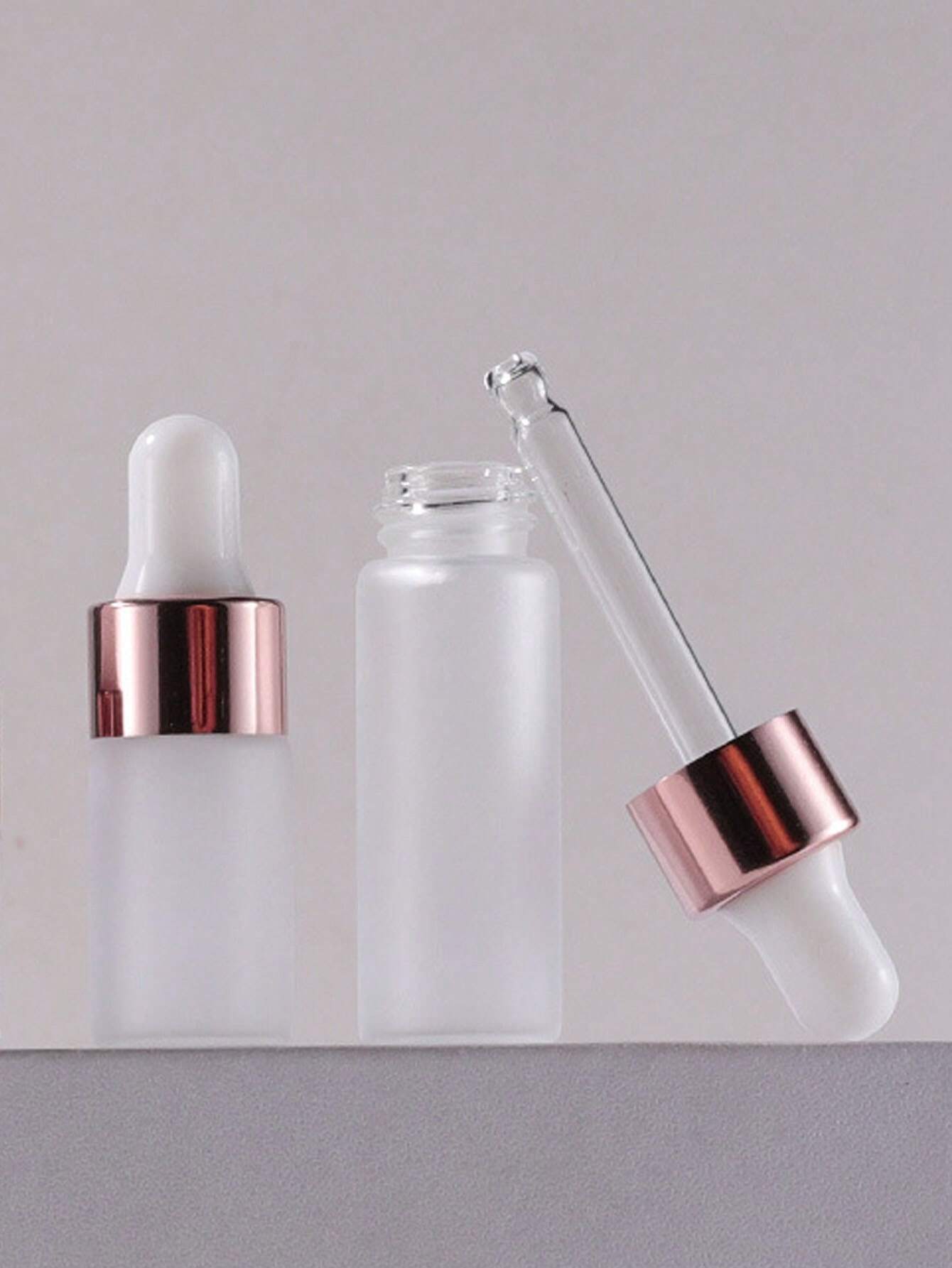 Rose Gold Glass Dropper Bottle, Frosted Dispensing Bottle, Mini Sample