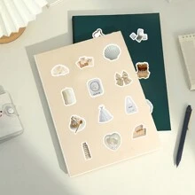 50 de bucăți autocolante estetice albe în stil INS Autocolante estetice de vinil pentru albume, jurnal, laptop, bară de protecție, skateboard, sticlă de apă, computer, telefon, desene animate, pălărie, autocolante și decalcomanii