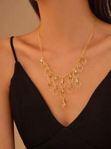 1 件泪珠吊坠项链 多吊坠项链 - 彩色 - 查看 2