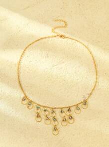 1 件泪珠吊坠项链 多吊坠项链 - 彩色 - 查看 5