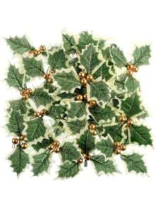 Lá cây nhựa ruồi Giáng sinh nhân tạo hoa quả mọng đỏ DIY vòng hoa Giáng sinh trang trí cho nhà Giáng sinh và phụ kiện năm mới hộp quà trang trí, Giáng sinh - Nhiều màu - Xem 22