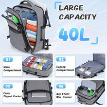 旅行背包 17.3 笔记本电脑背包 座椅下手提背包 登机包 航空行李箱 电脑背包 个人物品 旅行包 商务工作学院背包 圣诞礼物 圣诞节 冬季秋季包 时尚休闲礼品 度假礼物 侧包 流浪包 节日必备品 露营 夏季 返校 沙滩包 笔记本电脑包 运动生活 男士包 登山包 周末包 背包 旅行必备品 大包 - 灰色 - 查看 3