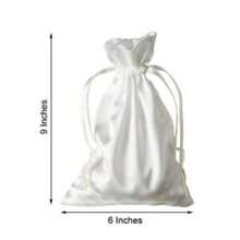 60 Pcs 6x9" SATIN FAVOR BAGS Wedding Party Reception Gift Favors WHOLESALE Bulk - 白色 - 查看 7