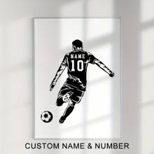 1pc Customized Black & White Sports Poster, Personalized Name Wall Art Canvas Poster For Home Decor, Ice Hockey Soccer Canvas Prints For Living Room Boys Bedroom Decor, Perfect Gift And Decoration, Frameless, Valentine Day, Valentine Day Decor, Ornamental, Anti-Mold, Reusable, Adorable, High-Quality, Cute, Vintage, Colorful, Custom, Son, Daughter,Souvenirs,Reusable,Adorable,High-Quality,Elegant Living,Artful Living - Multicolor - View 18