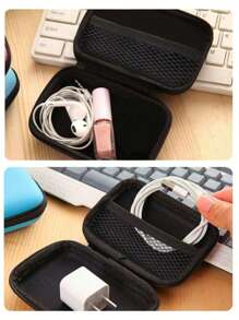 1 chiếc hộp đựng tai nghe mini vỏ cứng EVA, túi đựng bộ sạc tai nghe kỹ thuật số, túi đựng phụ kiện kỹ thuật số, dùng cho công việc, du lịch, trường học, đại học, văn phòng - Túi đựng điện tử màu đen cho trường đại học, ngân hàng điện, bộ sạc di động, hộp đựng bộ sạc, hộp đựng tai nghe, túi đựng cáp, hộp đựng cáp - Nhiều màu - Xem 9