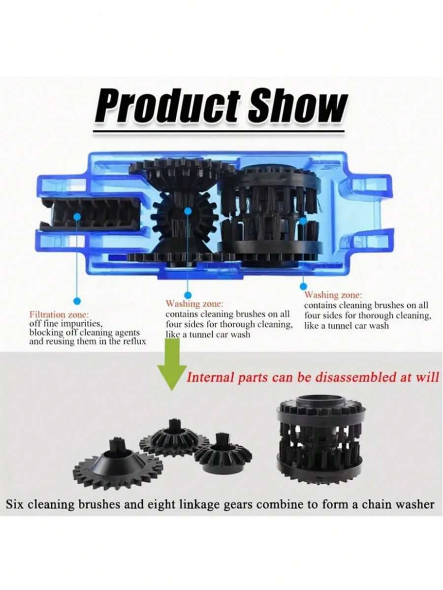 1pc Durable PC Bicycle Chain Cleaning Tool Convenient To Use, Easily