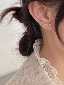 1 đôi bông tai đính đá Zirconia và hoa cho nữ, phong cách thanh lịch và đơn giản cho lễ Halloween - Nhiều màu - Xem 10