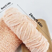 1 Stück handgemachtes Chenillegarn, 100g, geeignet für Do-It-Yourself Schal, Mütze, Jacke, Pullover, Tasche, Puppe