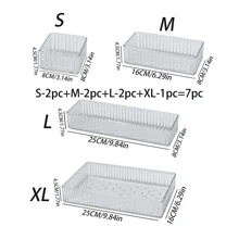 10pcs Makeup Drawer Organizers, Transparent Makeup Storage Boxes With Dividers And Vanity Drawers, Includes 4 Different Sized Clear Plastic Drawers, Makeup Display Rack, And Organizational Compartments, Suitable For Vanity, Desk, Bathroom, Kitchen, And Office Gifts For Women - Multicolor - View 14