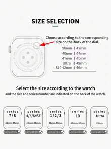 保护套兼容 Series 1/2/3/4/5/6/7/8/SE/Ultra，38mm/40mm/41mm/42mm/44mm/45mm/49mm 尺寸，水晶钻闪亮 PC 硬质防撞表壳，有黑色、金色、玫瑰金、银色、彩色可选，适合女性 - 無色 - 查看 10