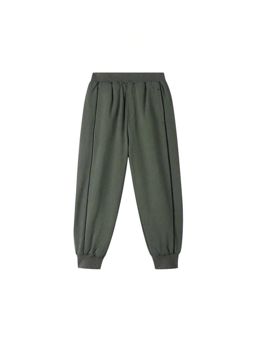 Annil Tween Boys Down Trousers For Winter Are Sporty And Fashionable, Black And Thermal Lined Trousers.
