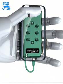 Nuevo banco de energía móvil, banco de energía de gran capacidad con ventosa y cable incorporado, banco de energía móvil desmontable - Negro - Ver 6