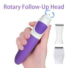 2-In-1 Portable Women's Bikini Trimmer And Shaver, Intimate Area, Face, Leg, Eyebrow, Nose, Lip And Full Body Hair Removal Tool - Purple - View 9