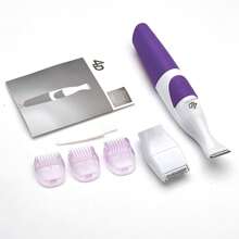 2-In-1 Portable Women's Bikini Trimmer And Shaver, Intimate Area, Face, Leg, Eyebrow, Nose, Lip And Full Body Hair Removal Tool - Purple - View 8