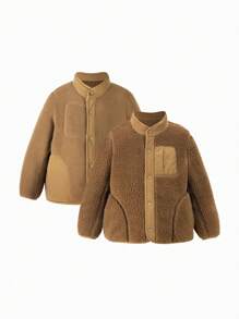 mini bala Boys Girls Fleece Jacket Winter Casual Wear