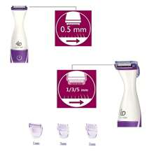 2-In-1 Portable Women's Bikini Trimmer And Shaver, Intimate Area, Face, Leg, Eyebrow, Nose, Lip And Full Body Hair Removal Tool - Purple - View 6